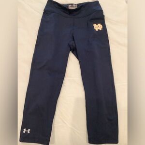 Under Armour Notre Dame workout Capri S